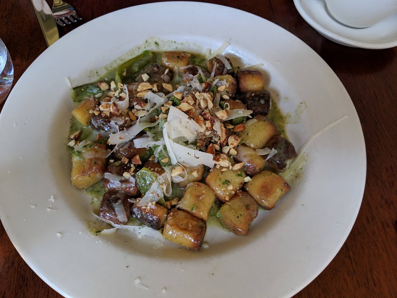Gnocchi with shaved cheese and herbs